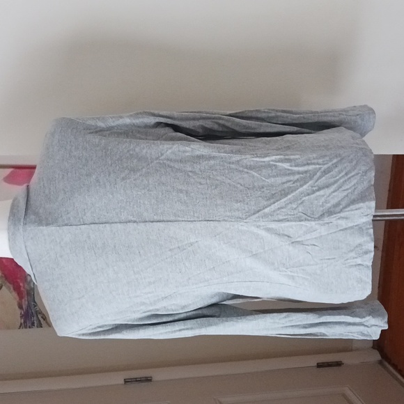 J. Jill linen blend knit blazer jacket with lapels vneck heather gray size MP - Picture 5 of 7